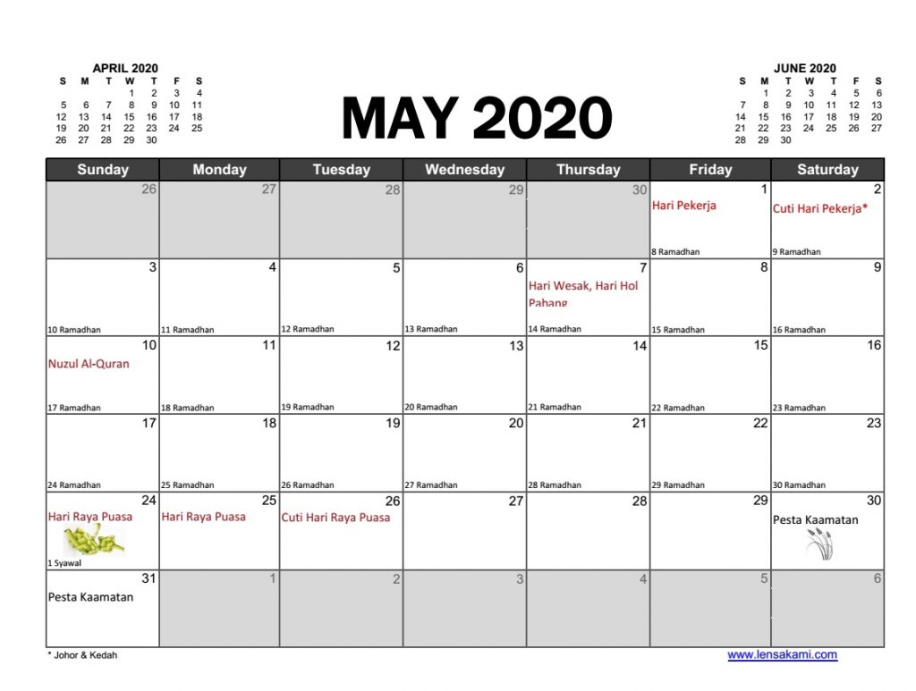 Kalender Ramadhan 2022